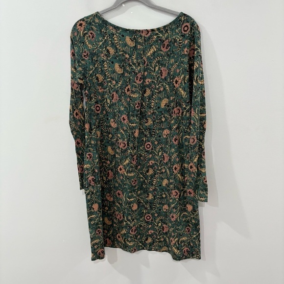 Peruvian Connection Dress Orla Mini Jersey A-Line in Green Paisley - Picture 5 of 5
